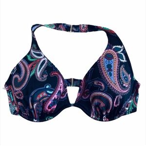 EUC- Victoria's Secret Paisley Underwire Bikini Top